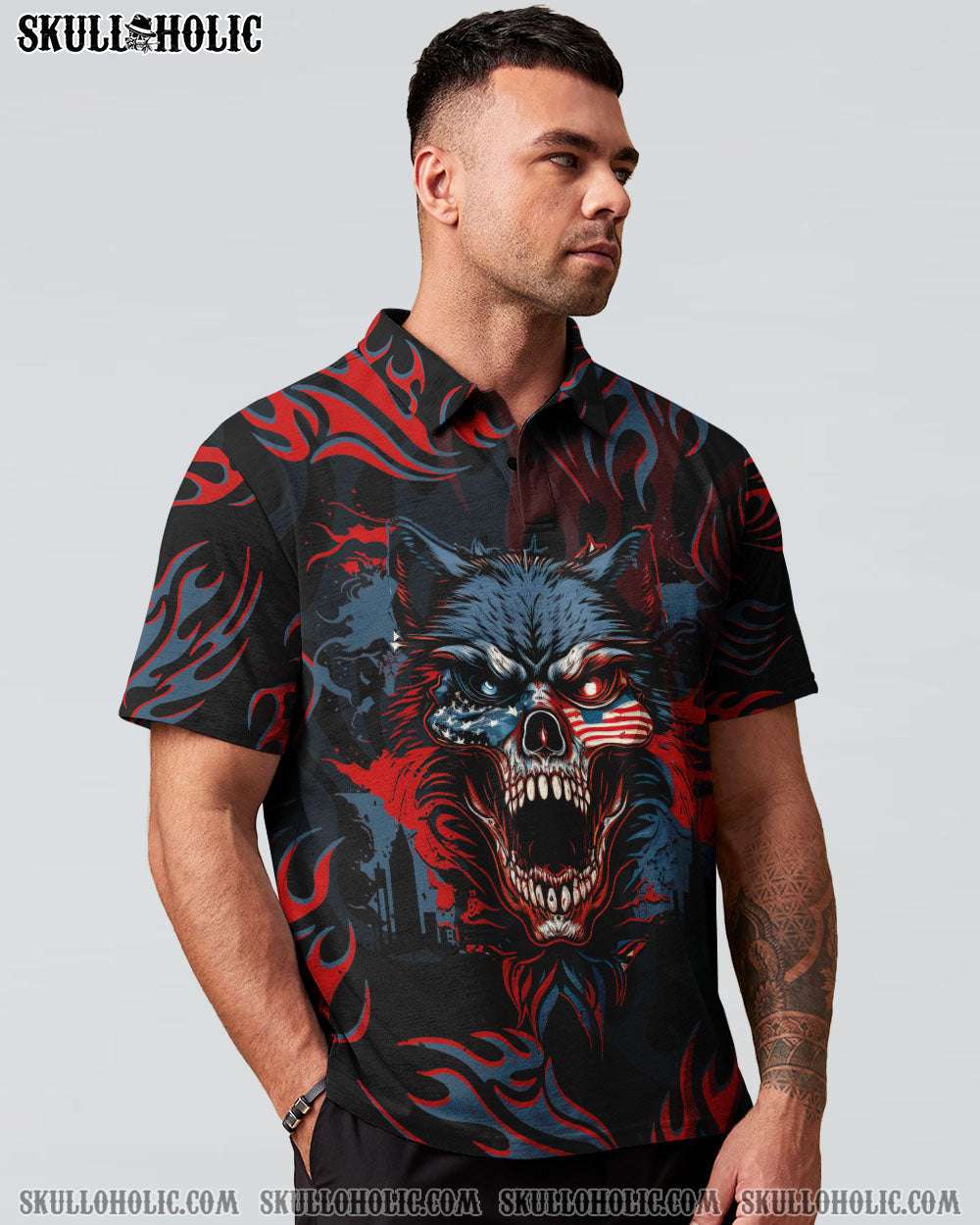 YOUR FIRST MISTAKE WOLF AMERICA FLAG ALL OVER PRINT - TLTR1004234