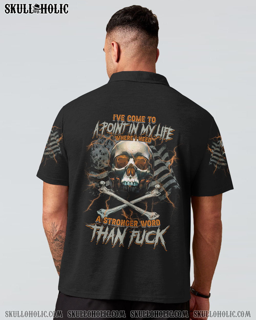 I'VE COME TO A POINT IN MY LIFE FLAG SKULL ALL OVER PRINT - TLTM0512224