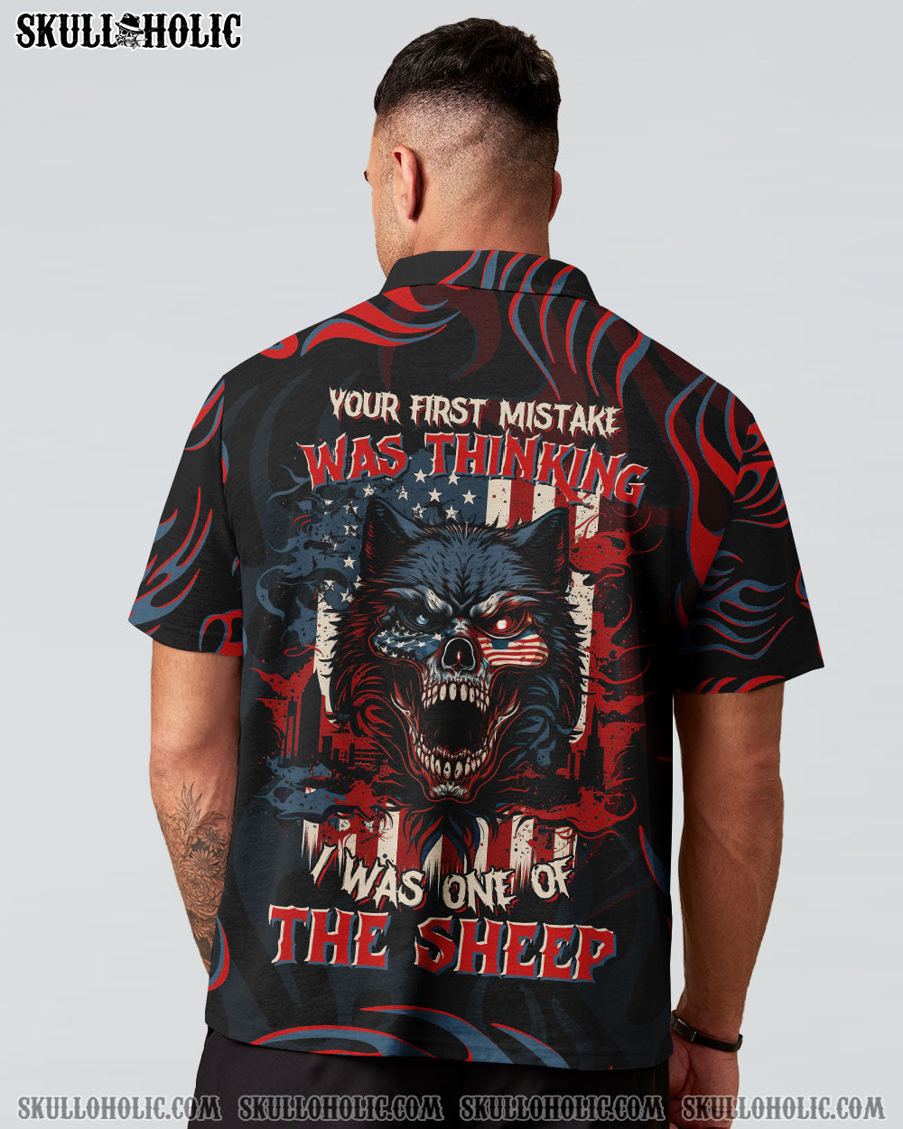 YOUR FIRST MISTAKE WOLF AMERICA FLAG ALL OVER PRINT - TLTR1004234