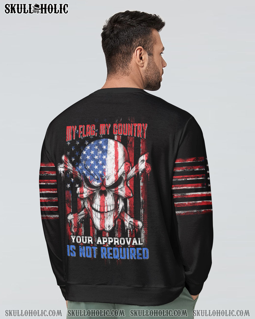MY FLAG MY COUNTRY PATRIOTIC SKULL ALL OVER PRINT - YHHN3110221