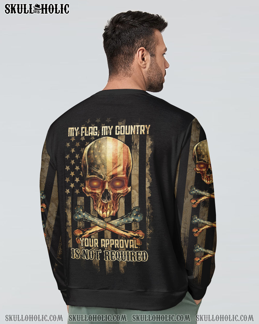 MY FLAG MY COUNTRY PATRIOTIC SKULL ALL OVER PRINT - YHTG1710225