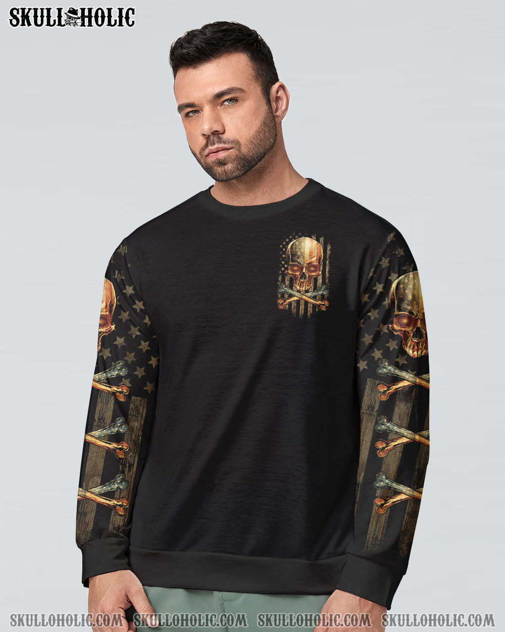 MY FLAG MY COUNTRY PATRIOTIC SKULL ALL OVER PRINT - YHTG1710225