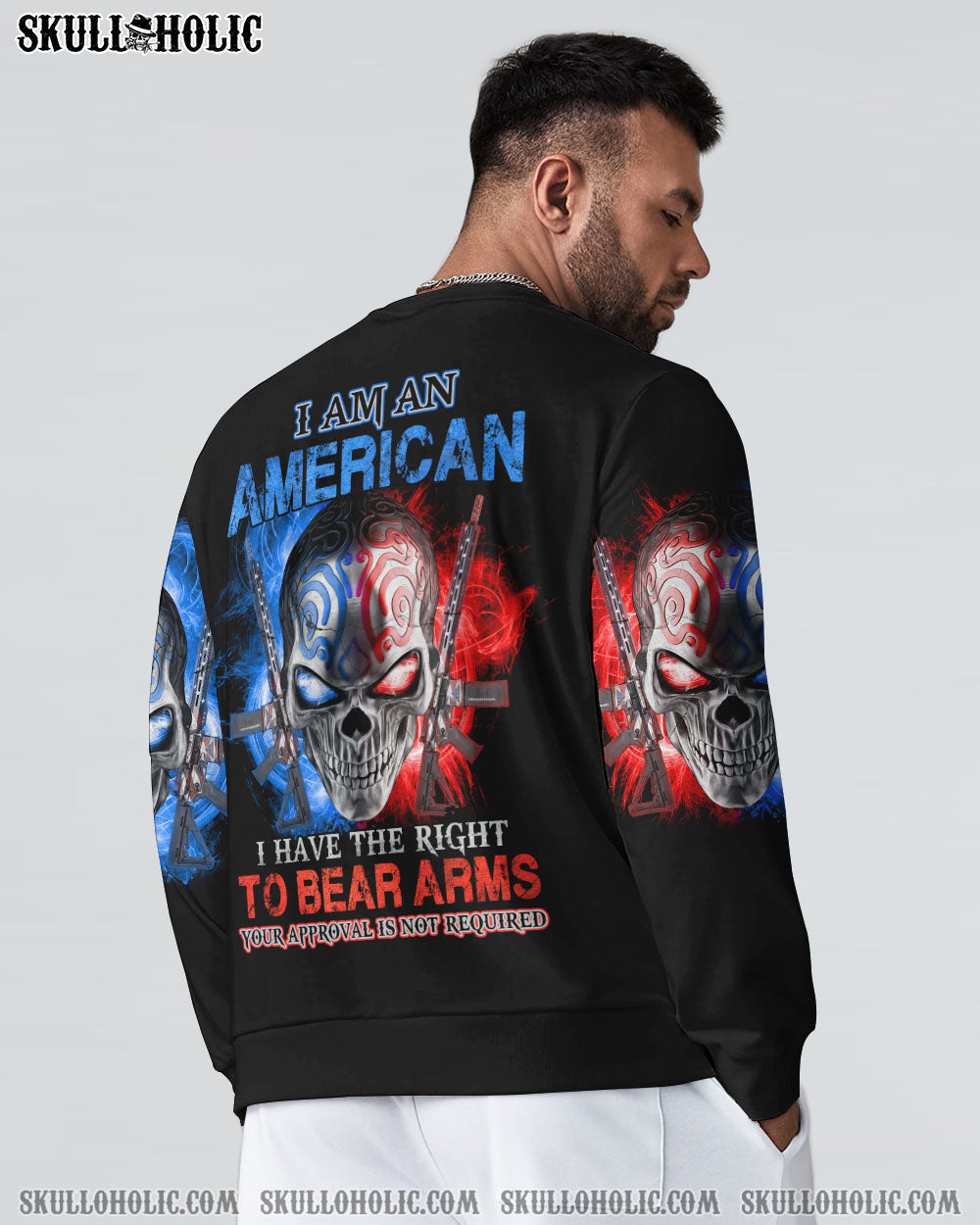 I AM AN AMERICAN SKULL ALL OVER PRINT - YHHN0212225