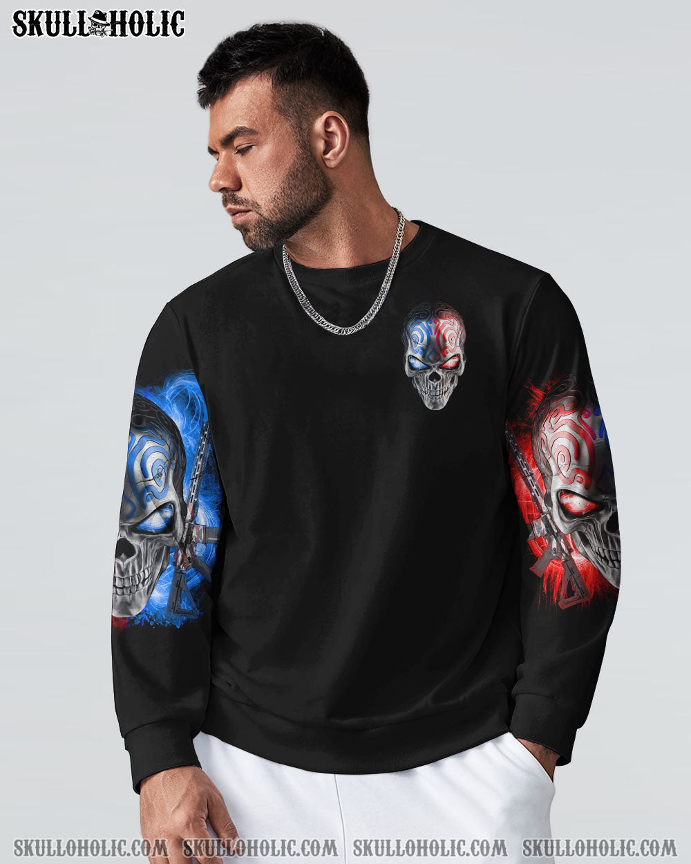 I AM AN AMERICAN SKULL ALL OVER PRINT - YHHN0212225