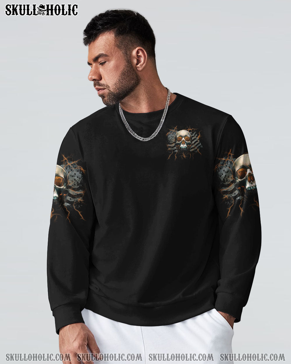 I'VE COME TO A POINT IN MY LIFE FLAG SKULL ALL OVER PRINT - TLTM0512224