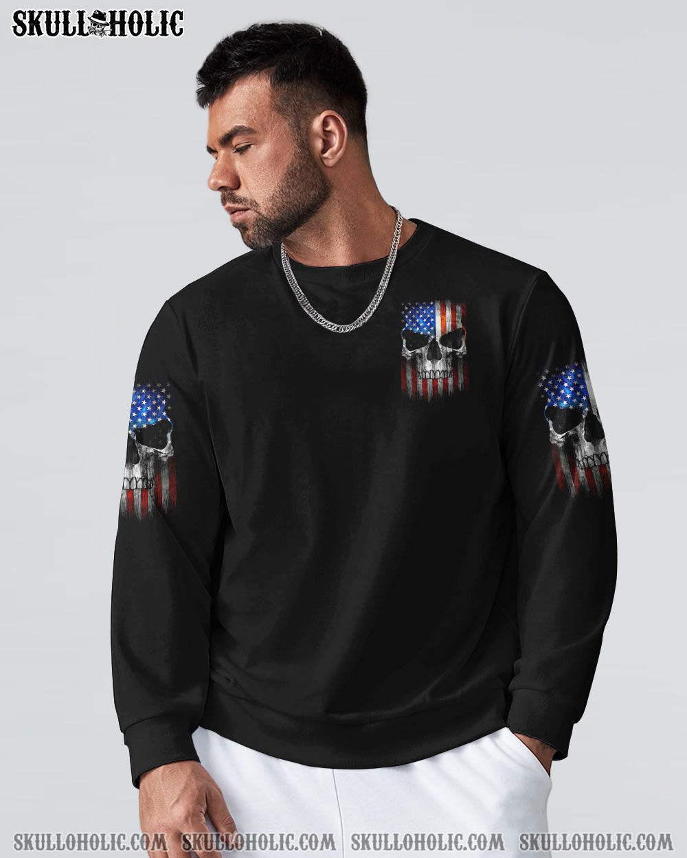 LOYALTY AND HONOR SKULL FLAG ALL OVER PRINT - TLTM2810223
