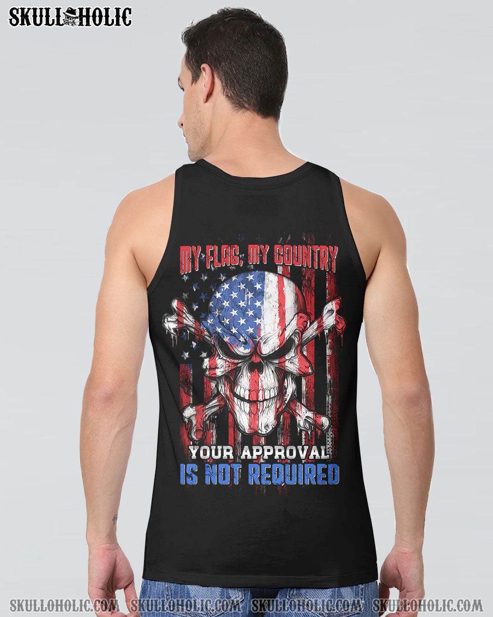 MY FLAG MY COUNTRY PATRIOTIC SKULL ALL OVER PRINT - YHHN3110221