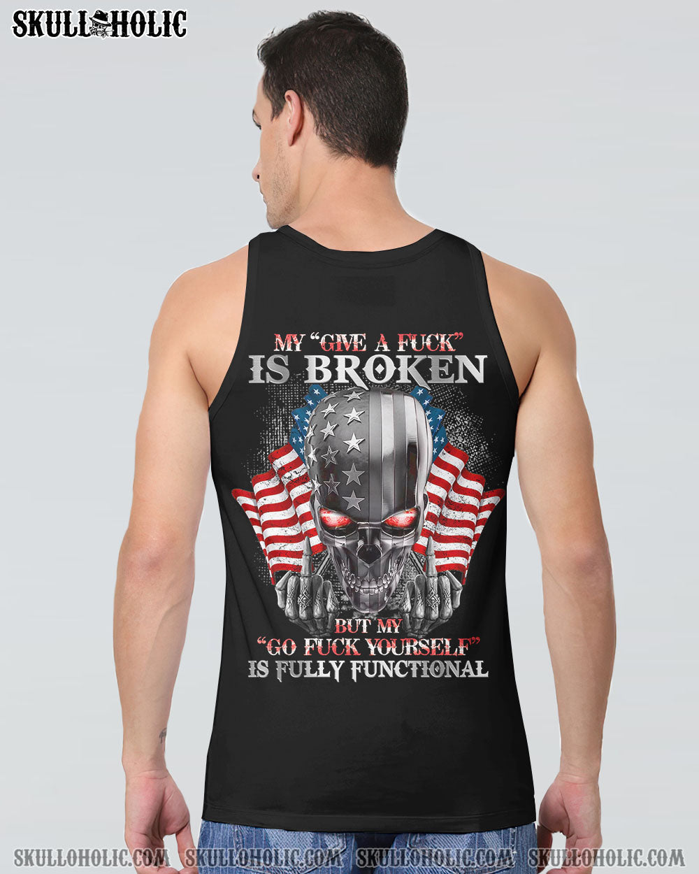 MY GIVE A F METAL SKULL FLAG ALL OVER PRINT - TLNZ3011223