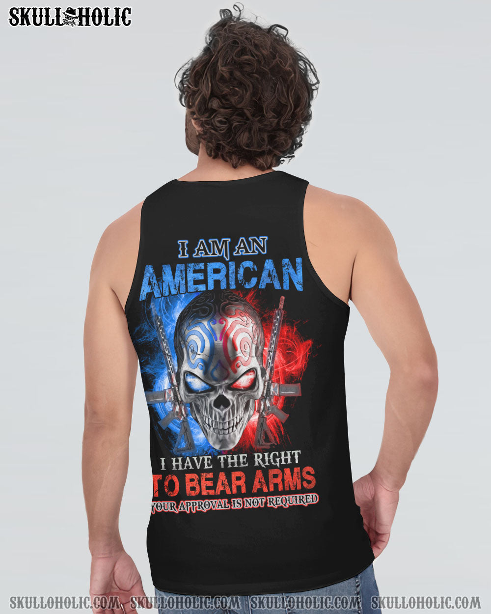 I AM AN AMERICAN SKULL ALL OVER PRINT - YHHN0212225