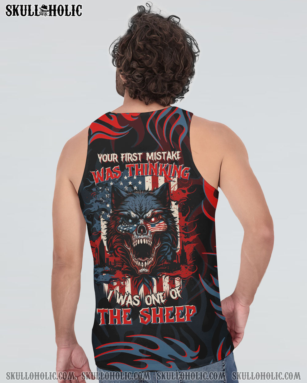 YOUR FIRST MISTAKE WOLF AMERICA FLAG ALL OVER PRINT - TLTR1004234