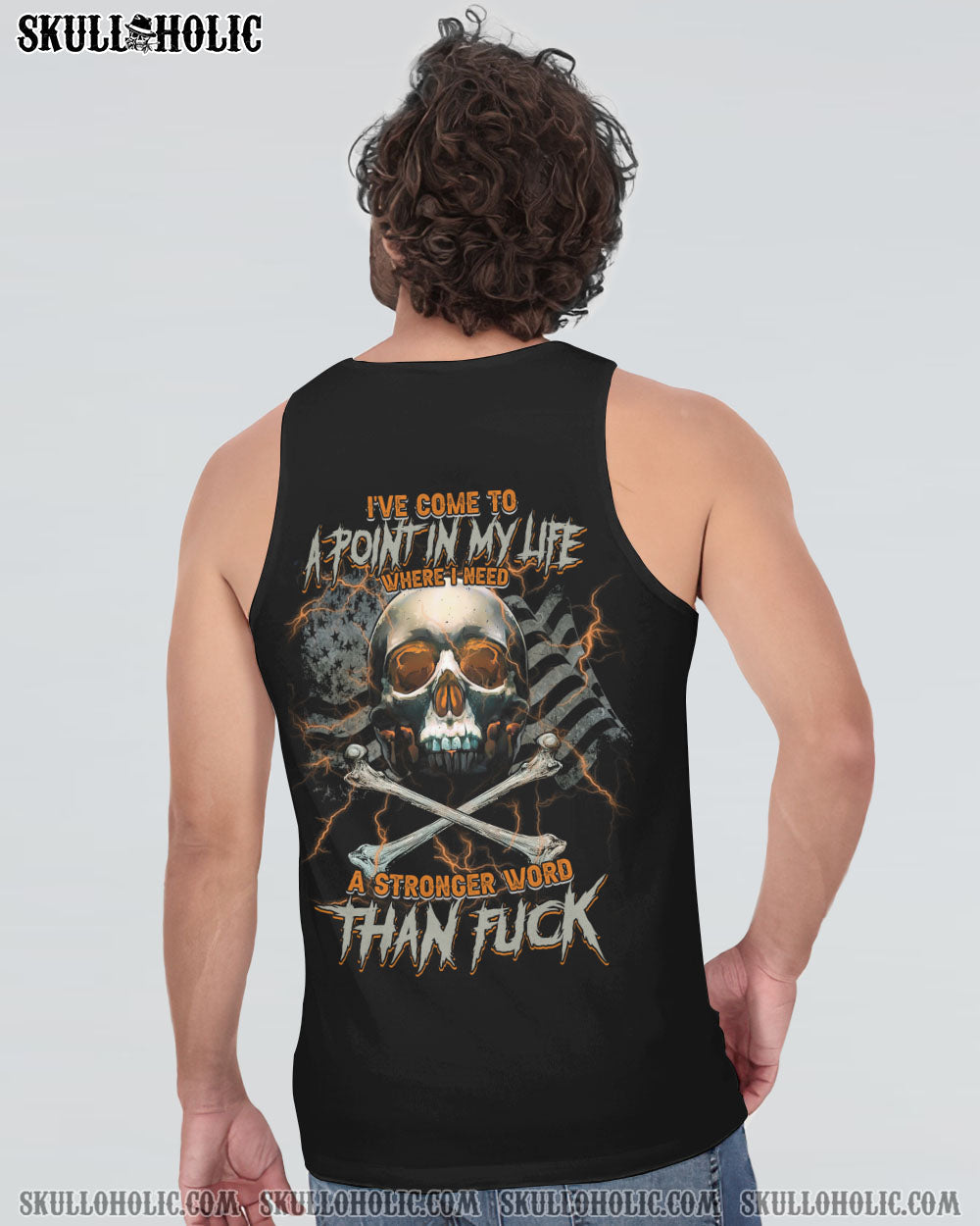I'VE COME TO A POINT IN MY LIFE FLAG SKULL ALL OVER PRINT - TLTM0512224