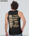STUCK BETWEEN IDK IDC AND IDGAF SKULL ALL OVER PRINT - YHLN2312221