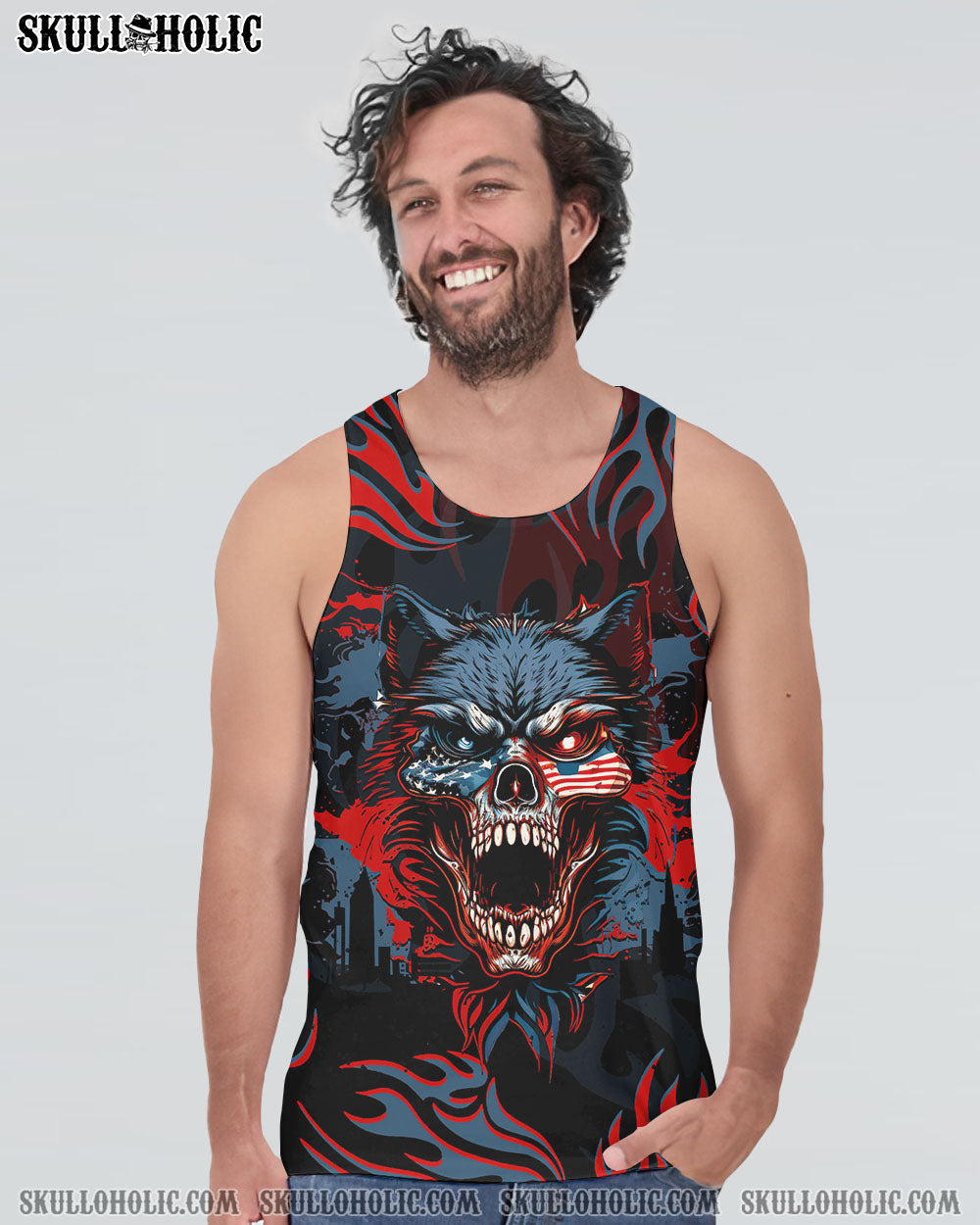 YOUR FIRST MISTAKE WOLF AMERICA FLAG ALL OVER PRINT - TLTR1004234