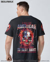 I AM AN AMERICAN FIRE SKULL FLAG ALL OVER PRINT - TLNZ1409221