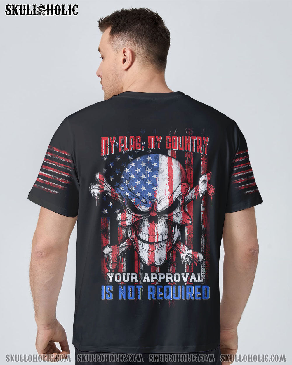 MY FLAG MY COUNTRY PATRIOTIC SKULL ALL OVER PRINT - YHHN3110221
