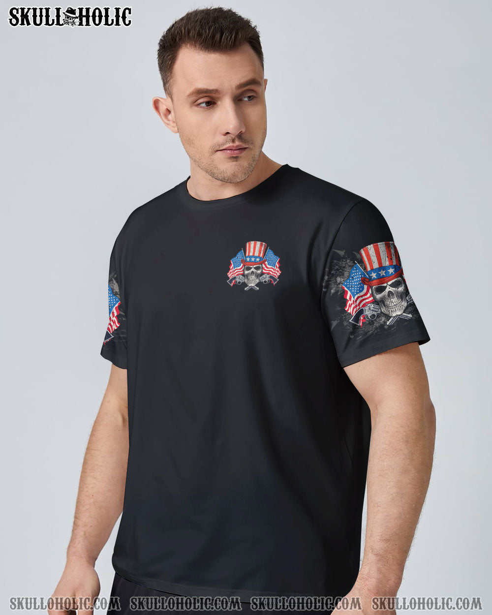 I AM AN AMERICAN SKULL FLAG ALL OVER PRINT - TLTW0609221