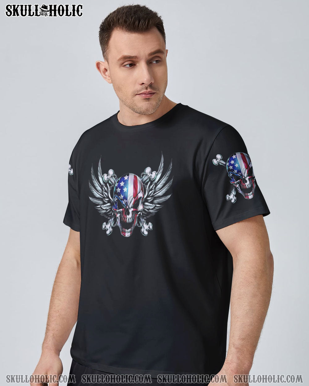 AMERICA LIVE IT LOVE IT WINGS SKULL ALL OVER PRINT - TLNZ1509222