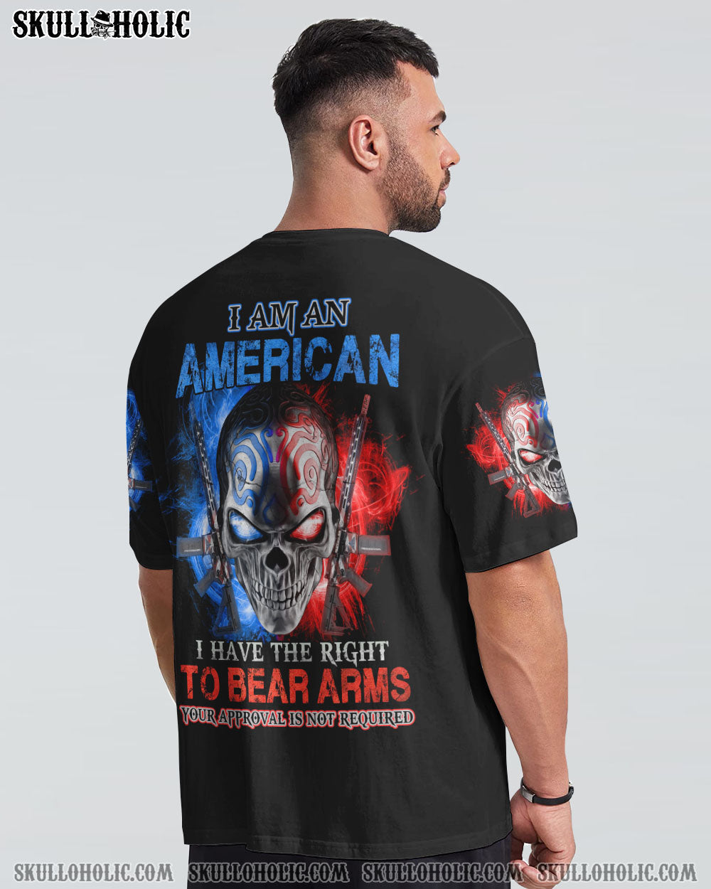 I AM AN AMERICAN SKULL ALL OVER PRINT - YHHN0212225