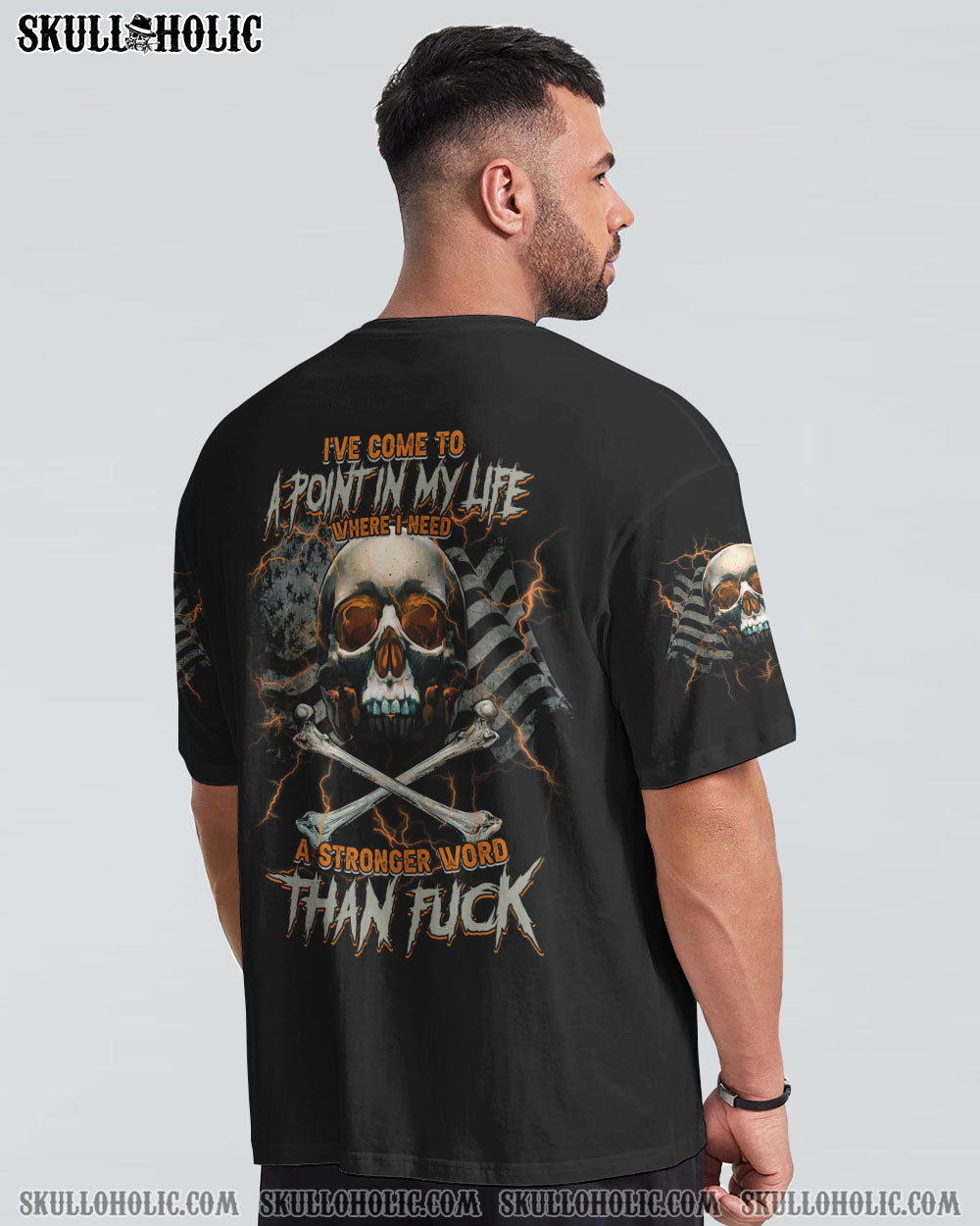 I'VE COME TO A POINT IN MY LIFE FLAG SKULL ALL OVER PRINT - TLTM0512224