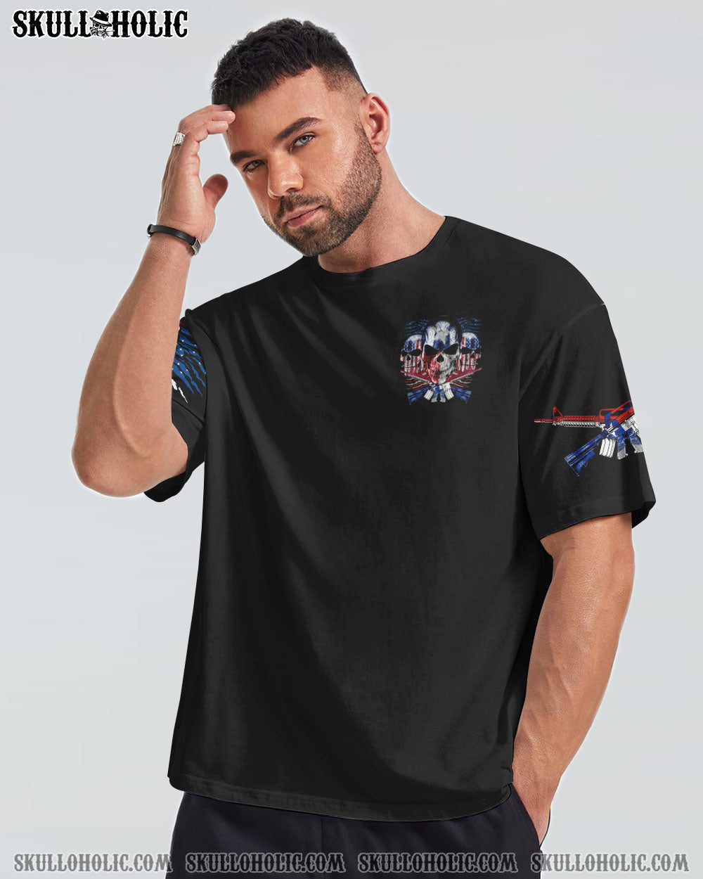 IF THE FLAG OFFENDS YOU TEXAS PATRIOTIC SKULL ALL OVER PRINT - YHTG2909223