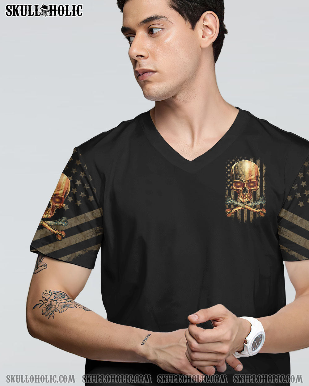 MY FLAG MY COUNTRY PATRIOTIC SKULL ALL OVER PRINT - YHTG1710225