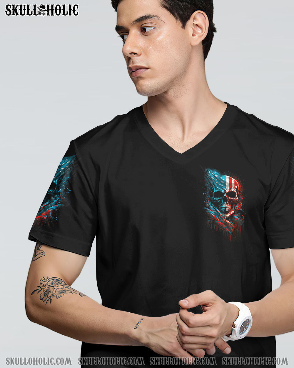 ATTITUDE PROBLEM SKULL FLAG ALL OVER PRINT - TLNO1803233