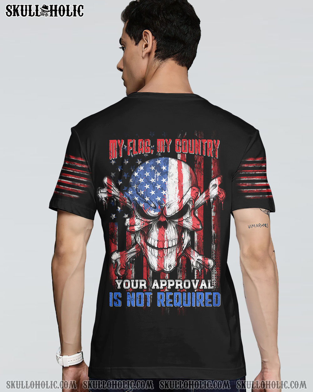 MY FLAG MY COUNTRY PATRIOTIC SKULL ALL OVER PRINT - YHHN3110221