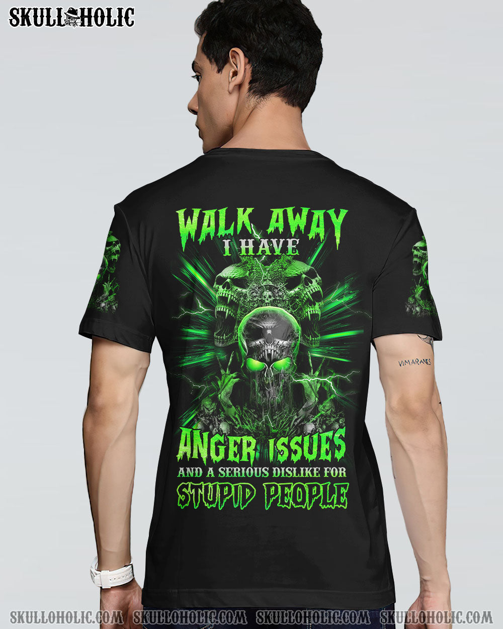 WALK AWAY I HAVE ANGER ISSUES SKULL ALL OVER PRINT - YHHN2208221