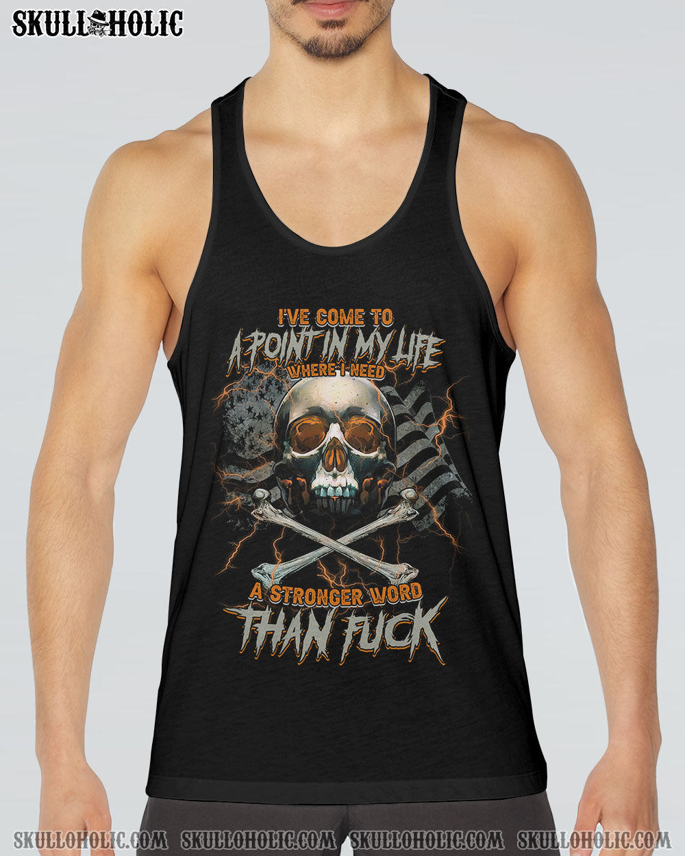 I'VE COME TO A POINT IN MY LIFE FLAG SKULL ALL OVER PRINT - TLTM0512224