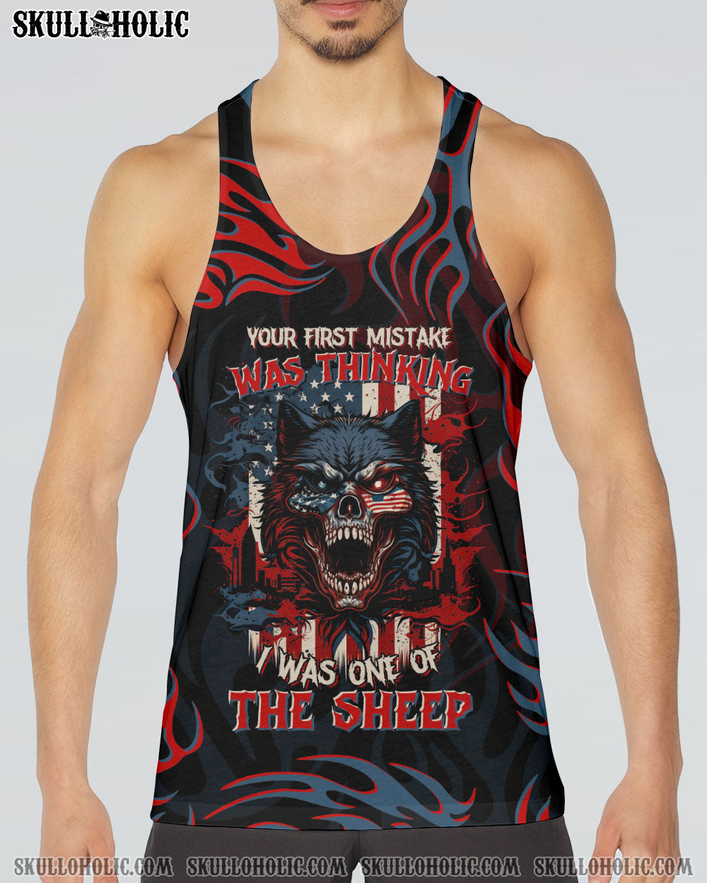 YOUR FIRST MISTAKE WOLF AMERICA FLAG ALL OVER PRINT - TLTR1004234