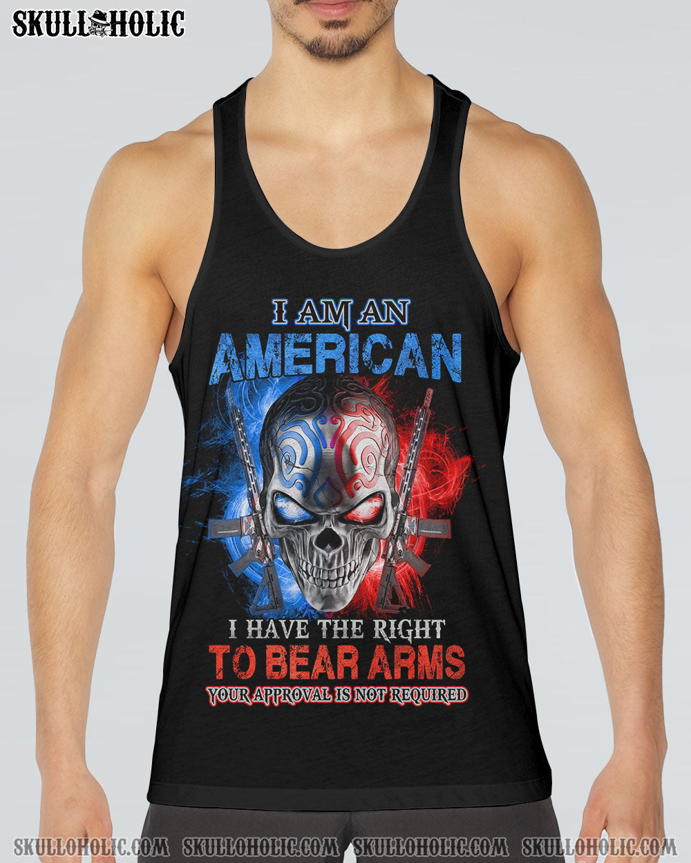 I AM AN AMERICAN SKULL ALL OVER PRINT - YHHN0212225