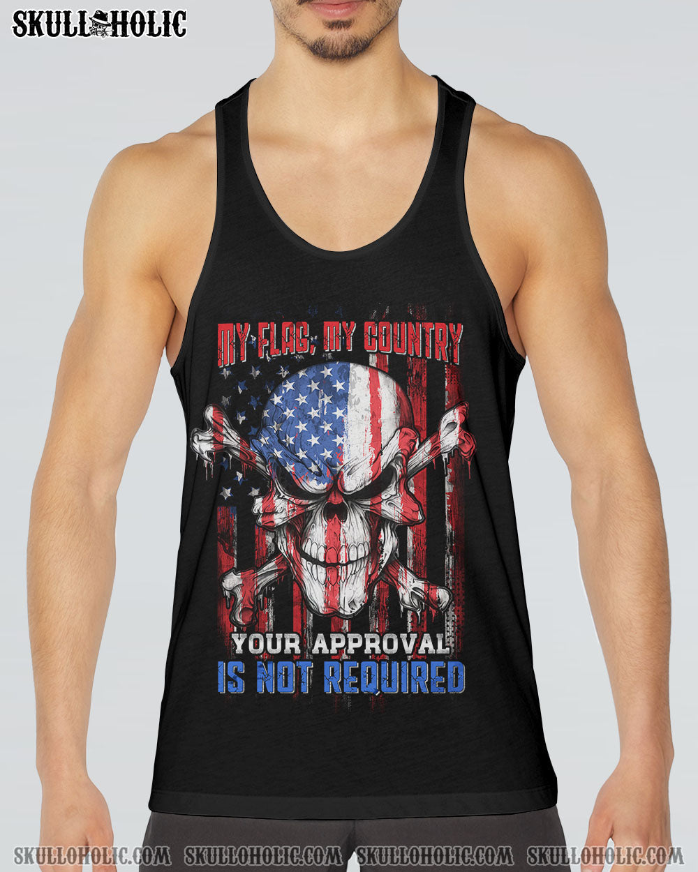 MY FLAG MY COUNTRY PATRIOTIC SKULL ALL OVER PRINT - YHHN3110221