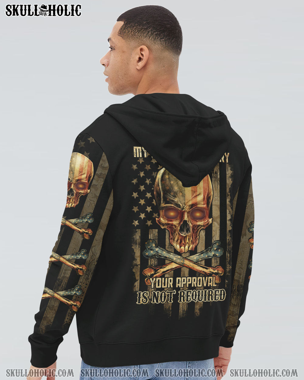 MY FLAG MY COUNTRY PATRIOTIC SKULL ALL OVER PRINT - YHTG1710225