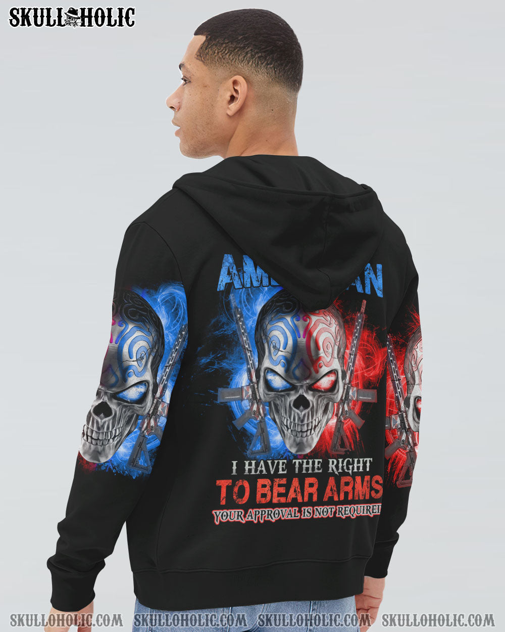 I AM AN AMERICAN SKULL ALL OVER PRINT - YHHN0212225