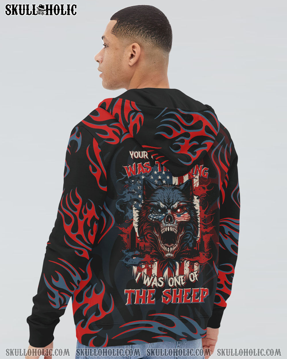 YOUR FIRST MISTAKE WOLF AMERICA FLAG ALL OVER PRINT - TLTR1004234