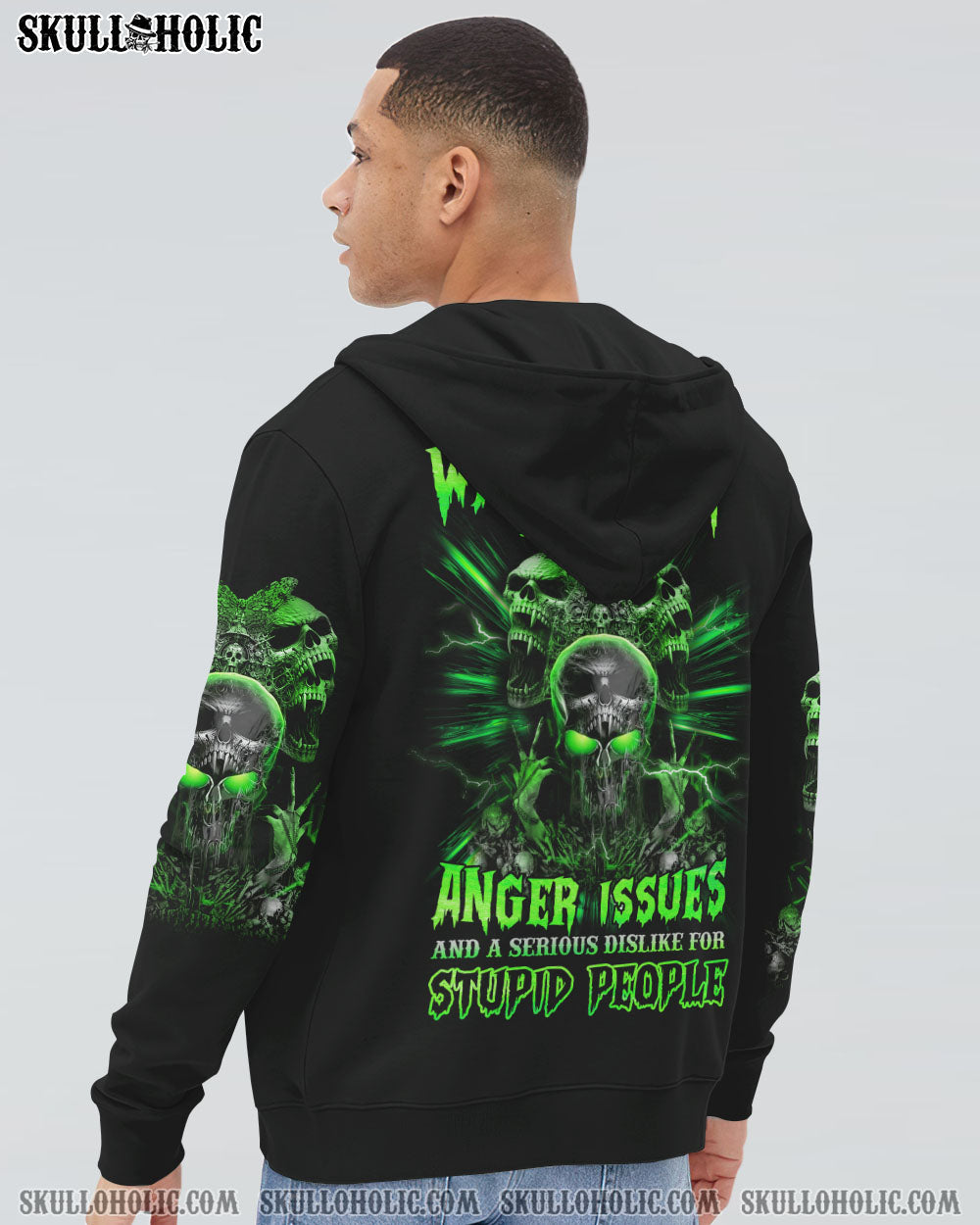 WALK AWAY I HAVE ANGER ISSUES SKULL ALL OVER PRINT - YHHN2208221