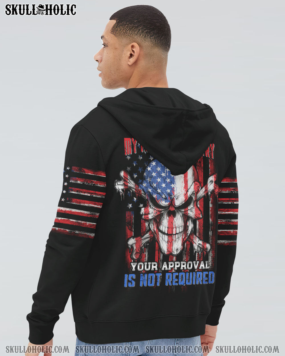 MY FLAG MY COUNTRY PATRIOTIC SKULL ALL OVER PRINT - YHHN3110221