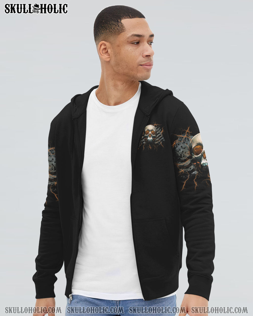 I'VE COME TO A POINT IN MY LIFE FLAG SKULL ALL OVER PRINT - TLTM0512224