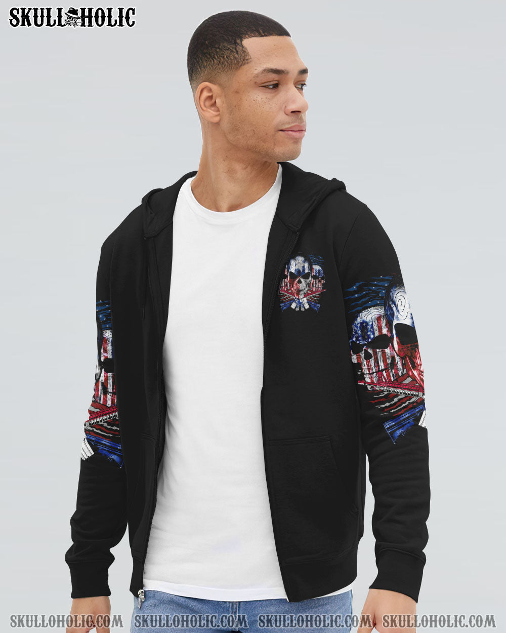 IF THE FLAG OFFENDS YOU TEXAS PATRIOTIC SKULL ALL OVER PRINT - YHTG2909223