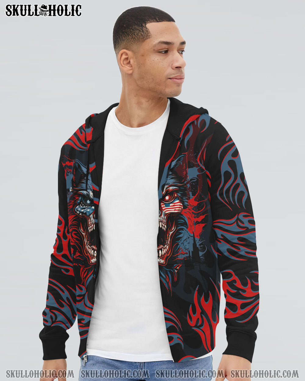 YOUR FIRST MISTAKE WOLF AMERICA FLAG ALL OVER PRINT - TLTR1004234