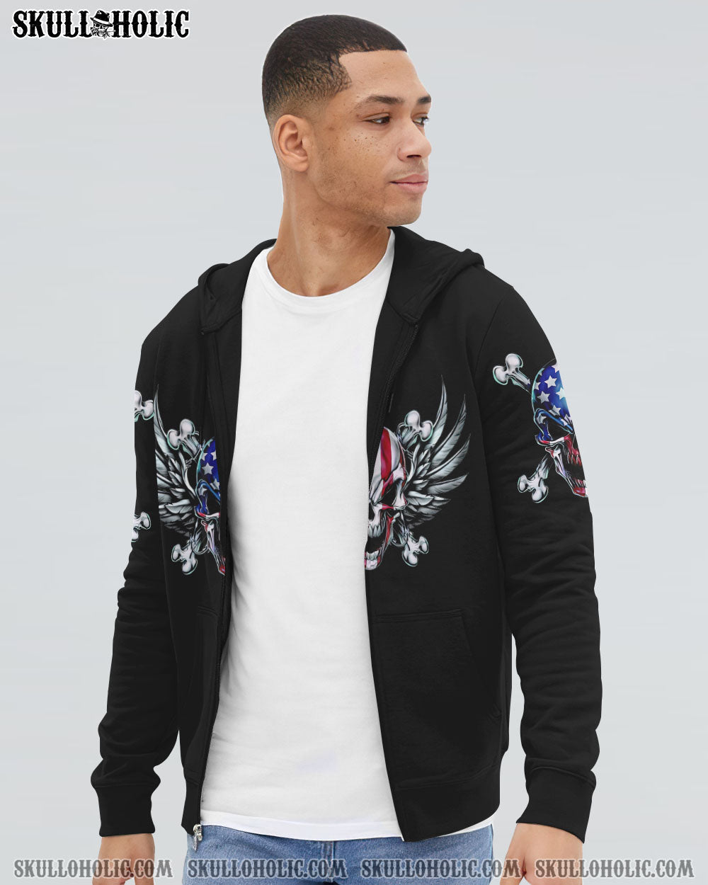 AMERICA LIVE IT LOVE IT WINGS SKULL ALL OVER PRINT - TLNZ1509222