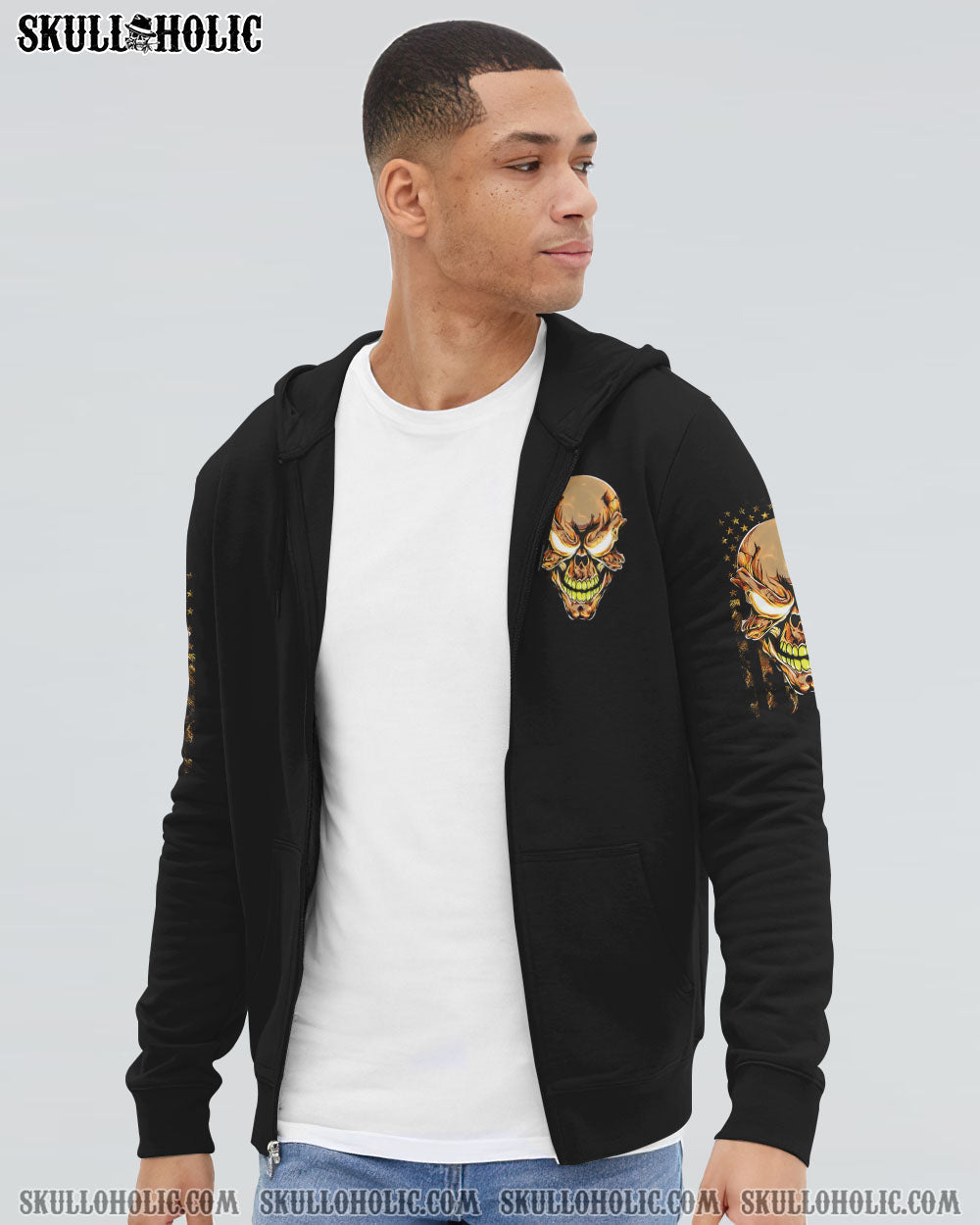 I'M A NICE PERSON FIRE SKULL FLAG ALL OVER PRINT - TLTM2710223