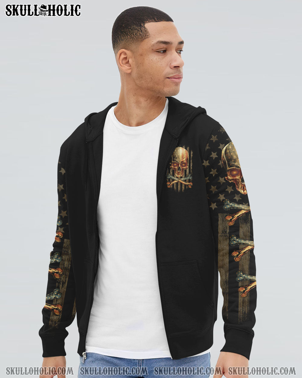 MY FLAG MY COUNTRY PATRIOTIC SKULL ALL OVER PRINT - YHTG1710225