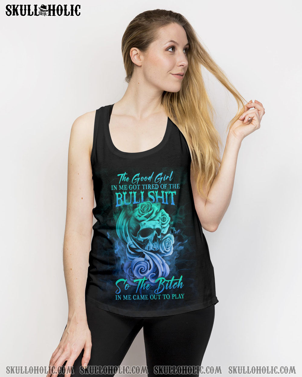 THE GOOD GIRL IN ME GOT TIRED SKULL ALL OVER PRINT - YHHG0809223