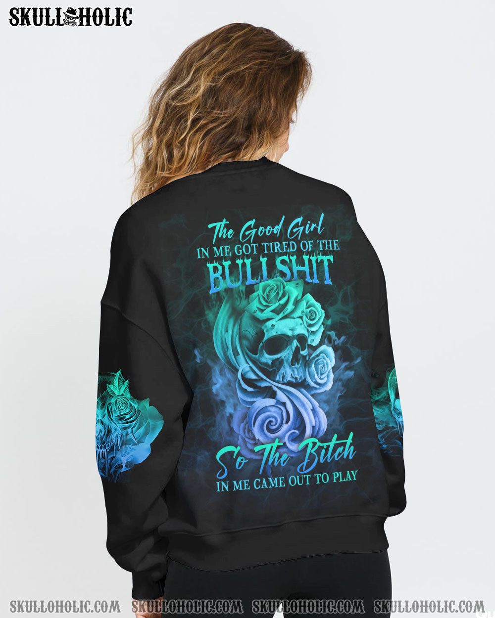 THE GOOD GIRL IN ME GOT TIRED SKULL ALL OVER PRINT - YHHG0809223