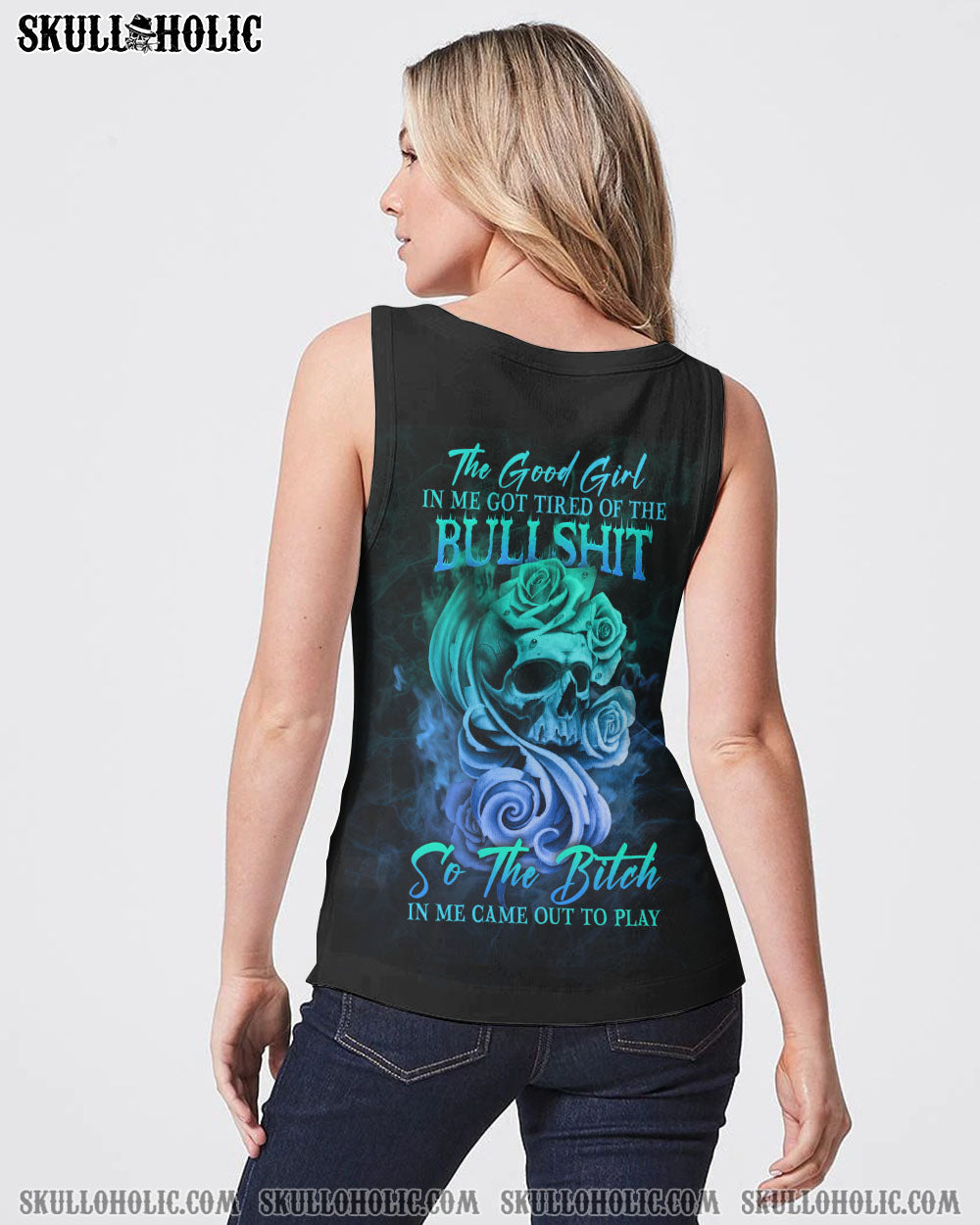 THE GOOD GIRL IN ME GOT TIRED SKULL ALL OVER PRINT - YHHG0809223