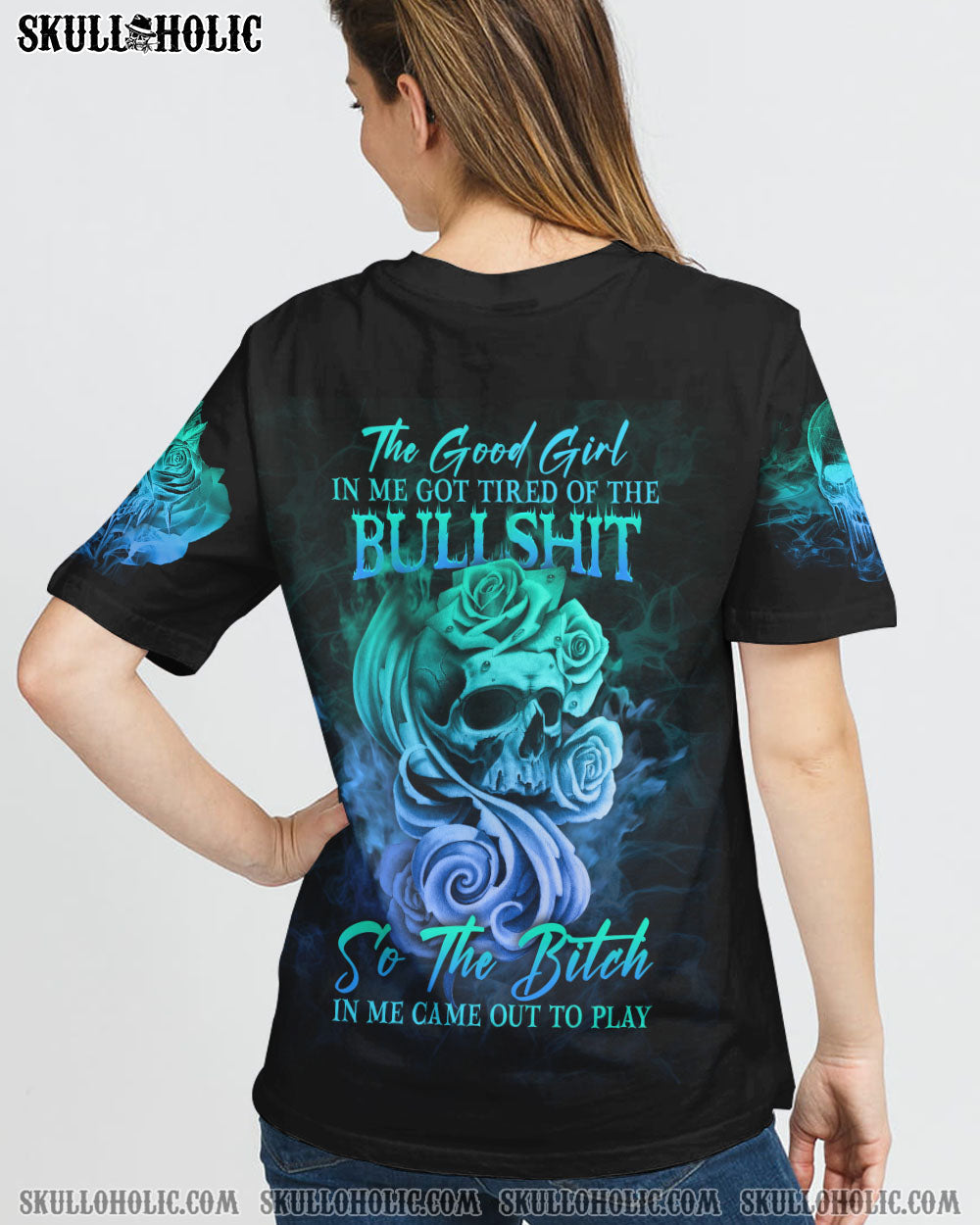 THE GOOD GIRL IN ME GOT TIRED SKULL ALL OVER PRINT - YHHG0809223