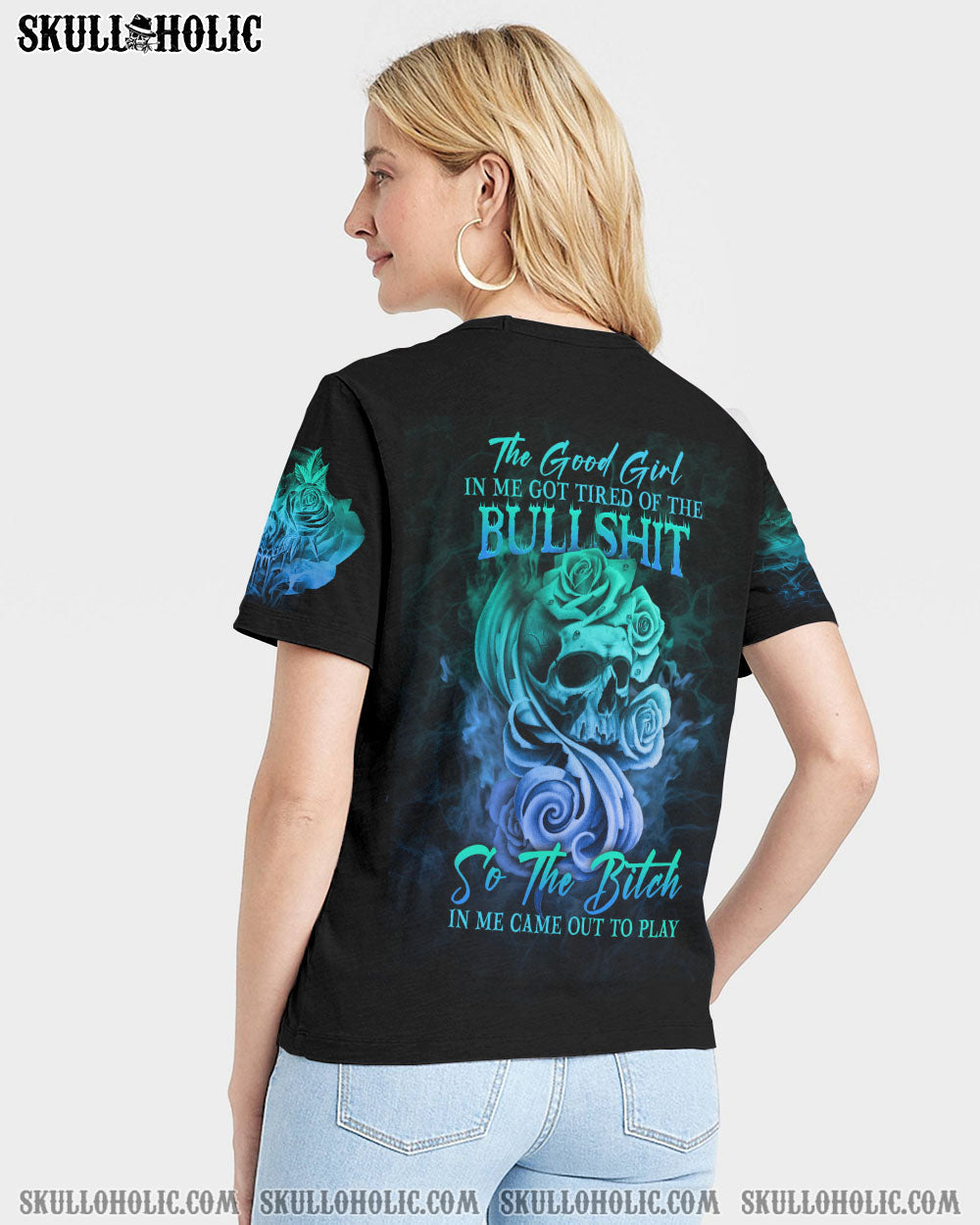 THE GOOD GIRL IN ME GOT TIRED SKULL ALL OVER PRINT - YHHG0809223