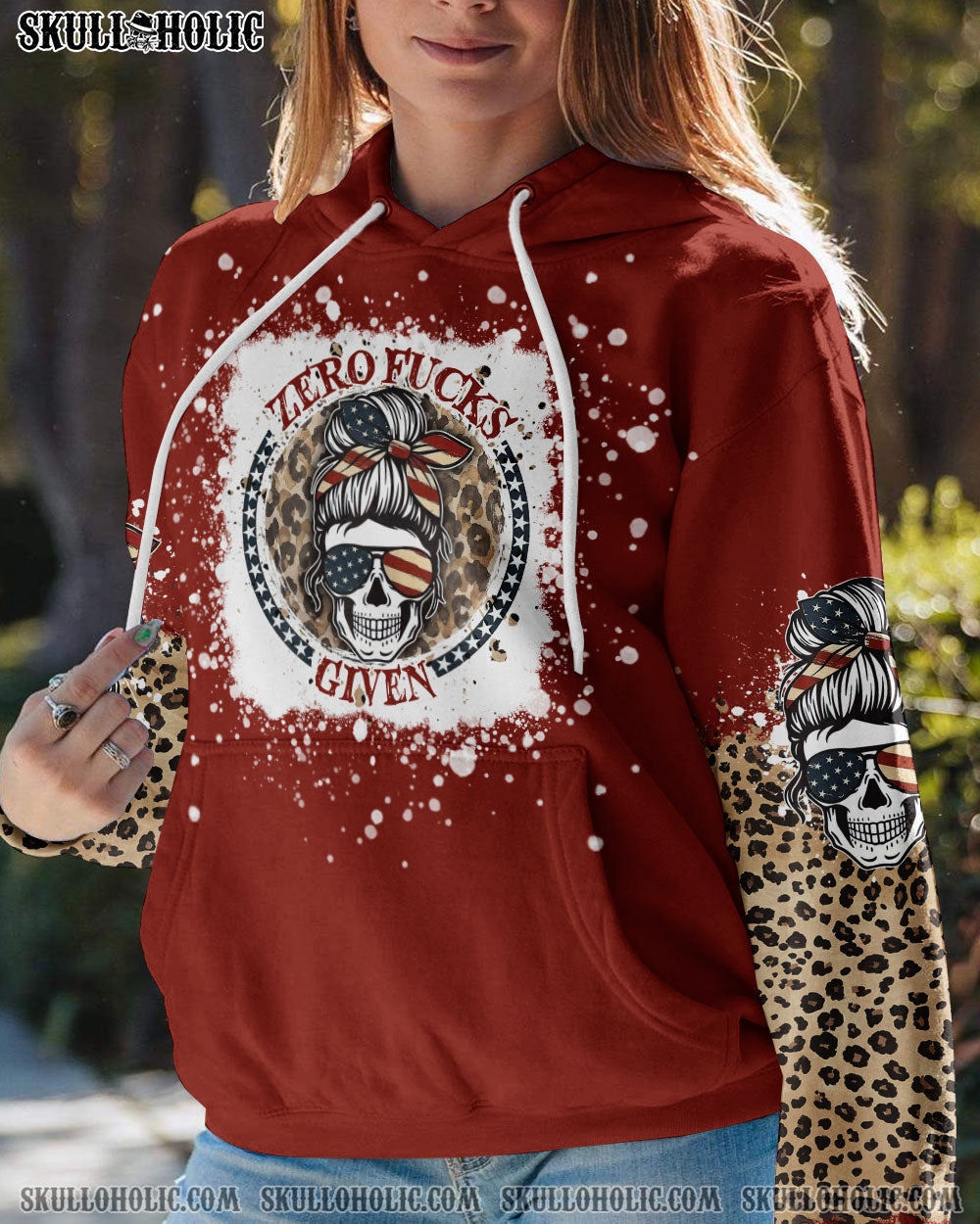 ZERO FCKS GIVEN LEOPARD FLAG ALL OVER PRINT - YHHG2911221