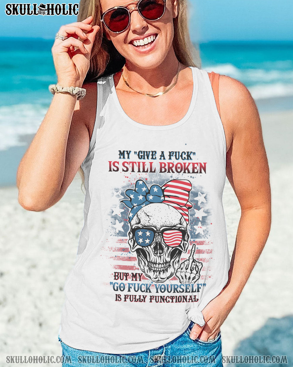 MY GIVE A F FLAG SKULL ALL OVER PRINT - TLTW0112221